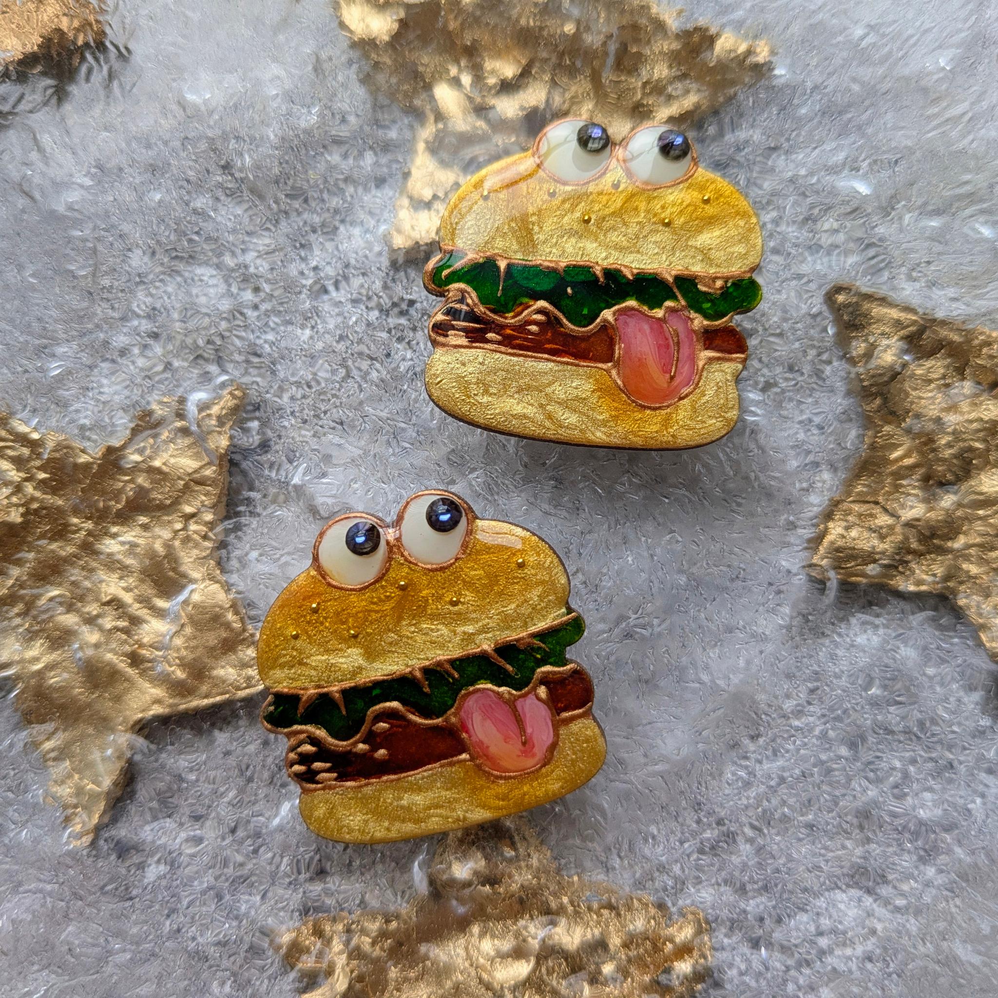 ハンバーガーモンスターのブローチ | 4枚目