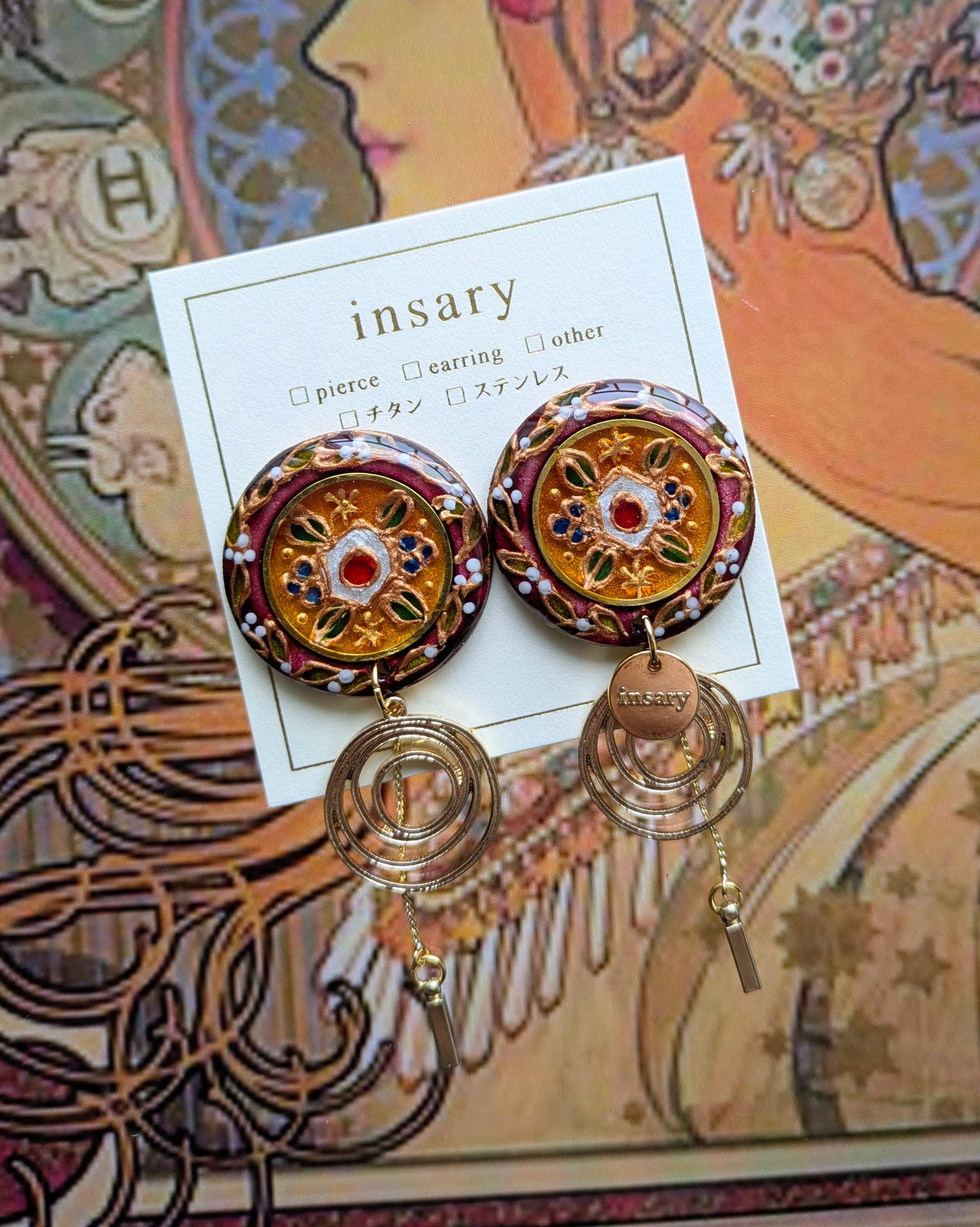 絵画の耳飾り　ピアス/イヤリング【ミュシャ】 | 2枚目