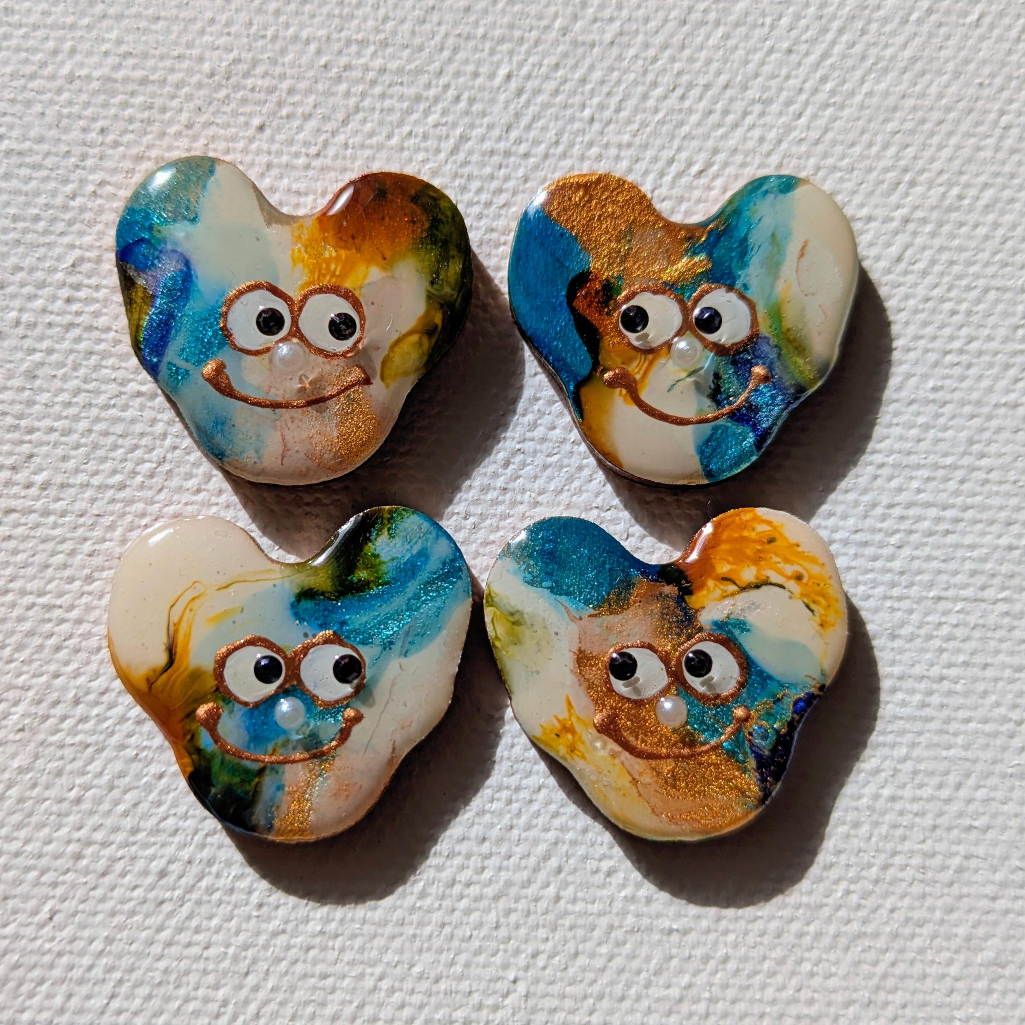 ユニークなハートの耳飾り | 2枚目