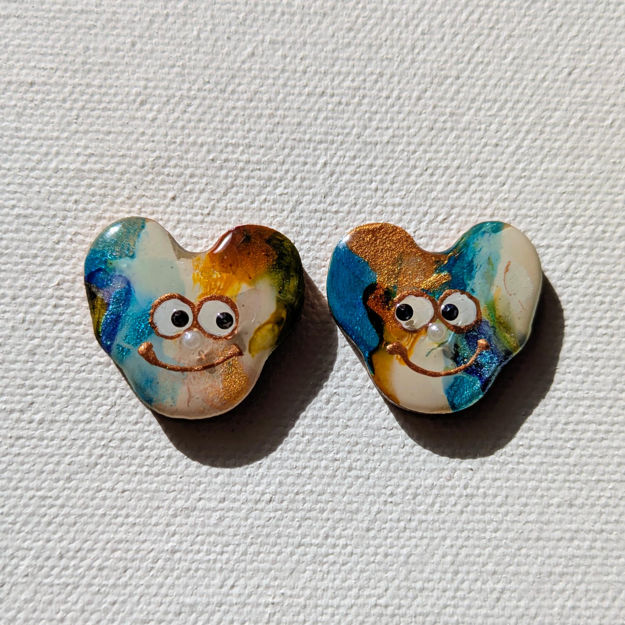 ユニークなハートの耳飾り | 3枚目