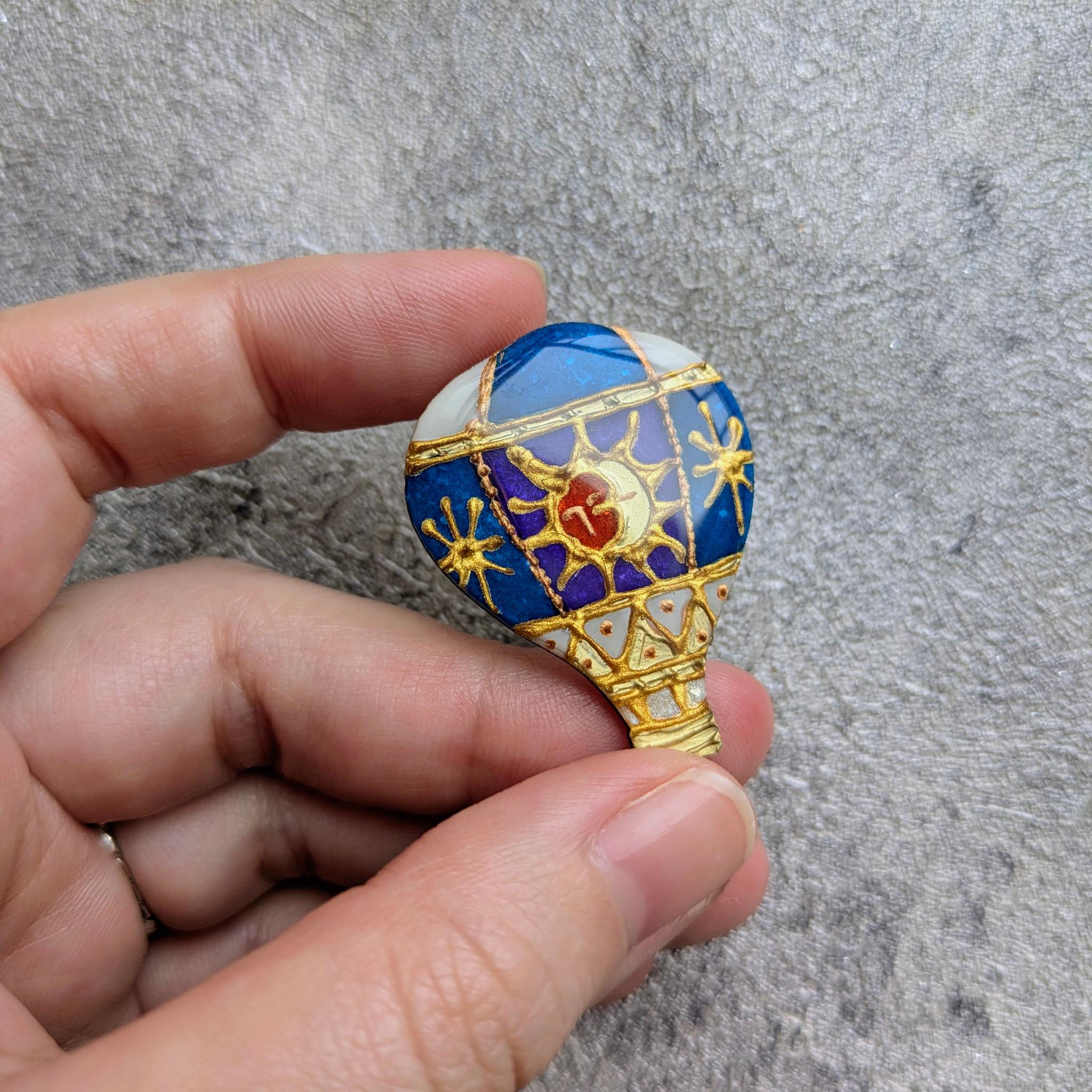 気球のブローチ（太陽と月） | 3枚目