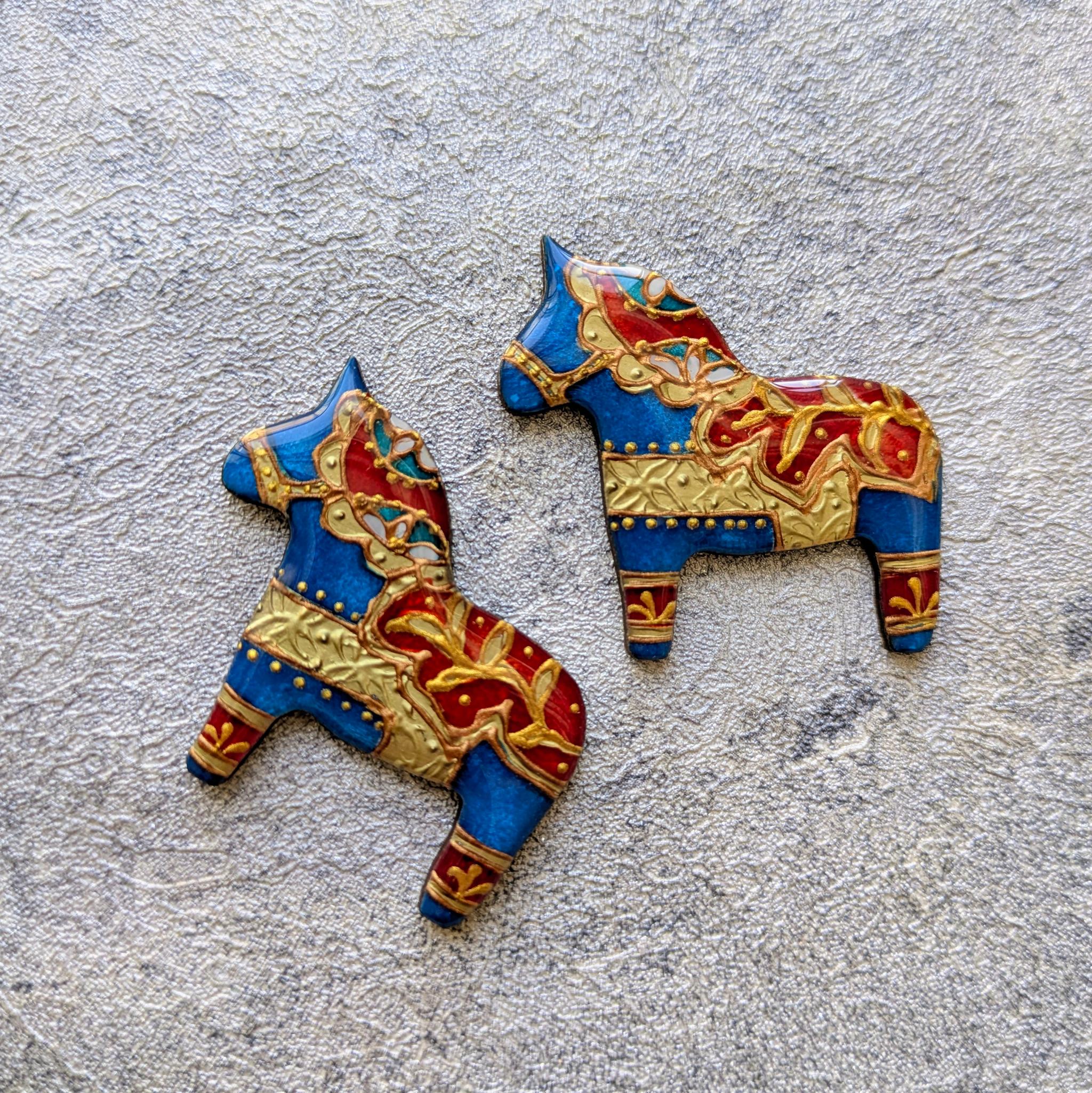 うまのブローチ（青） | 3枚目