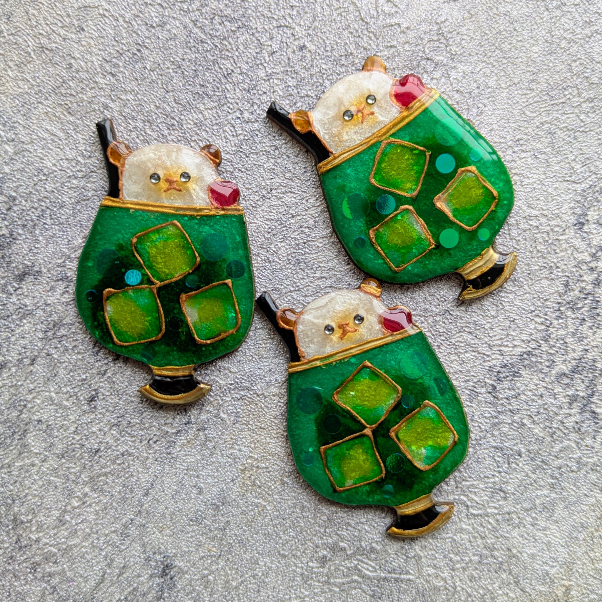 クマメロンソーダのブローチ | 2枚目