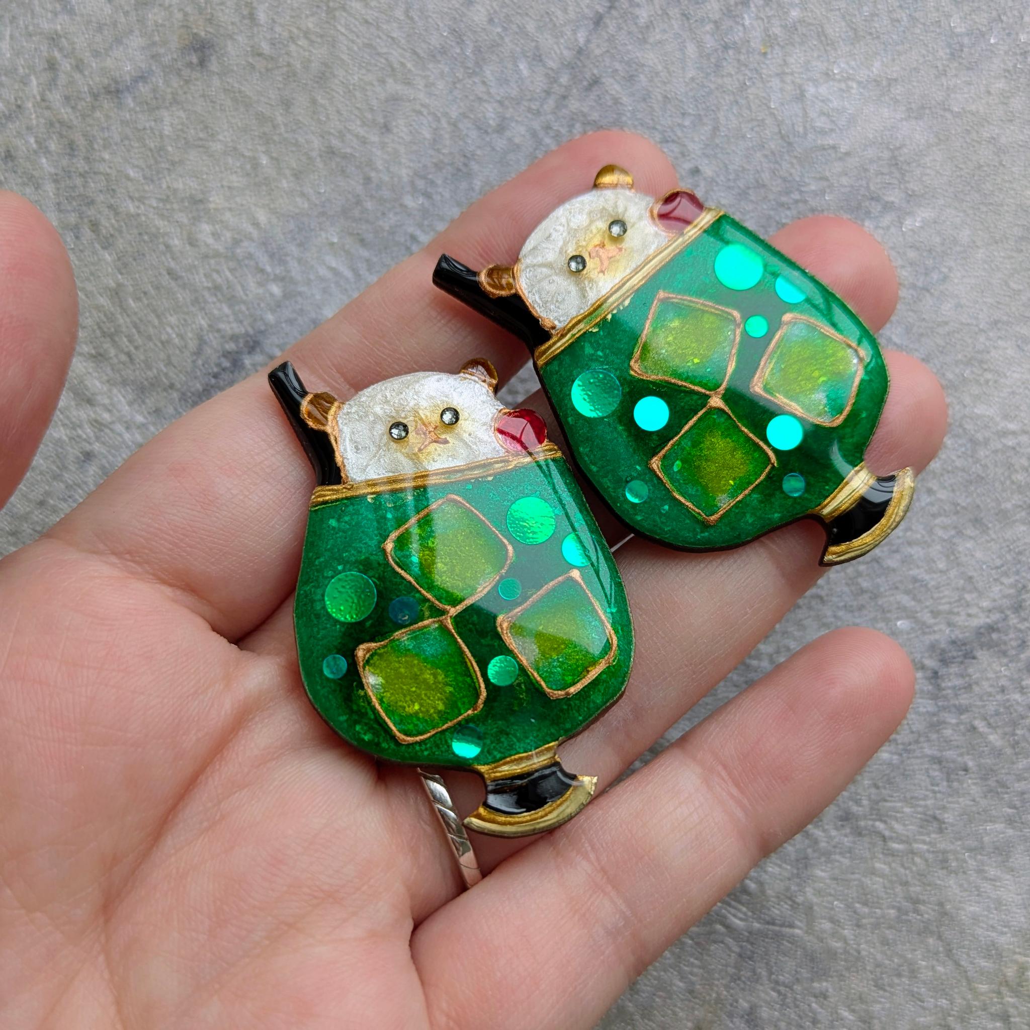 クマメロンソーダのブローチ | 3枚目