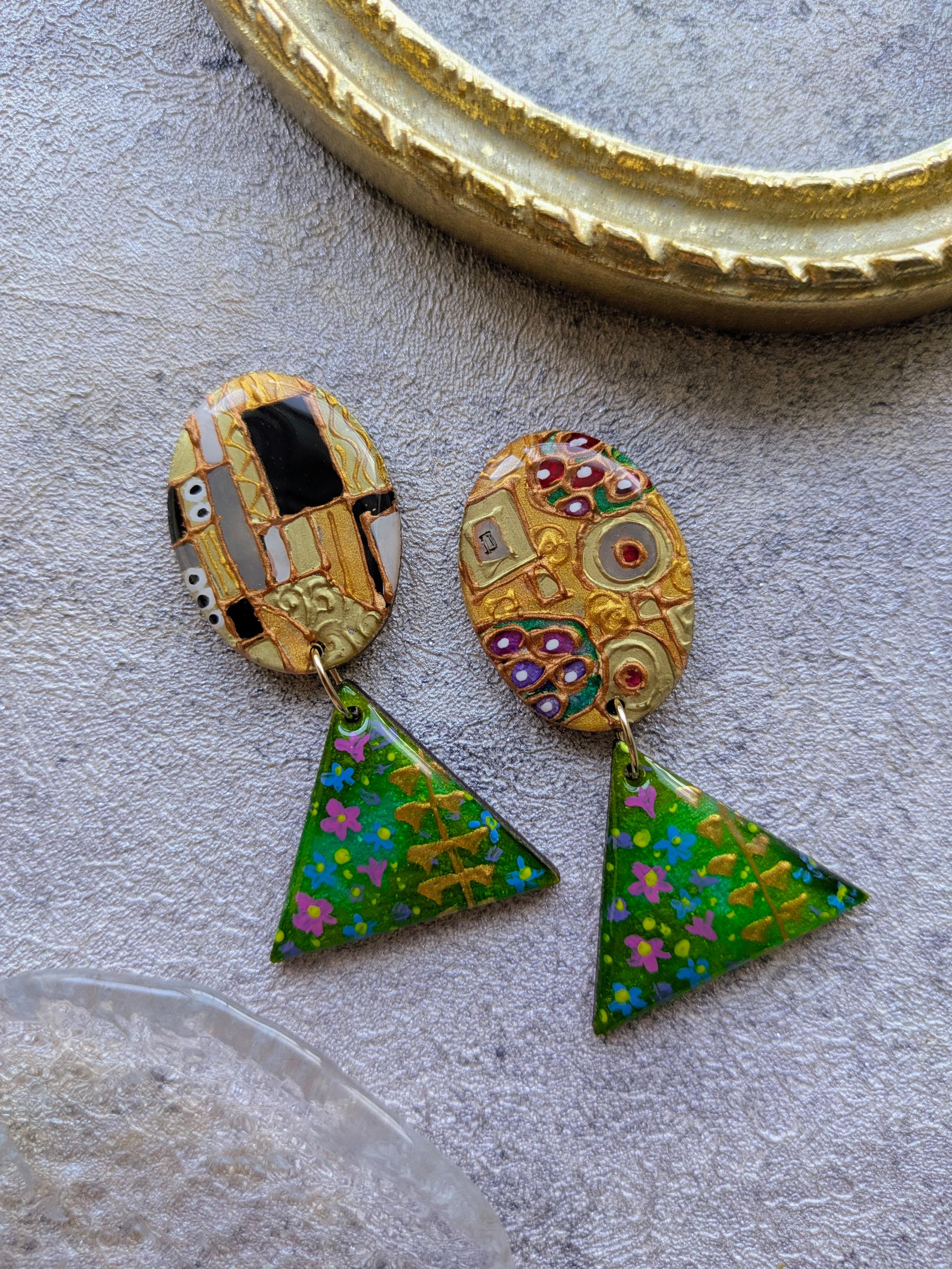 絵画の耳飾り　ピアス/イヤリング【クリムト】 | 3枚目