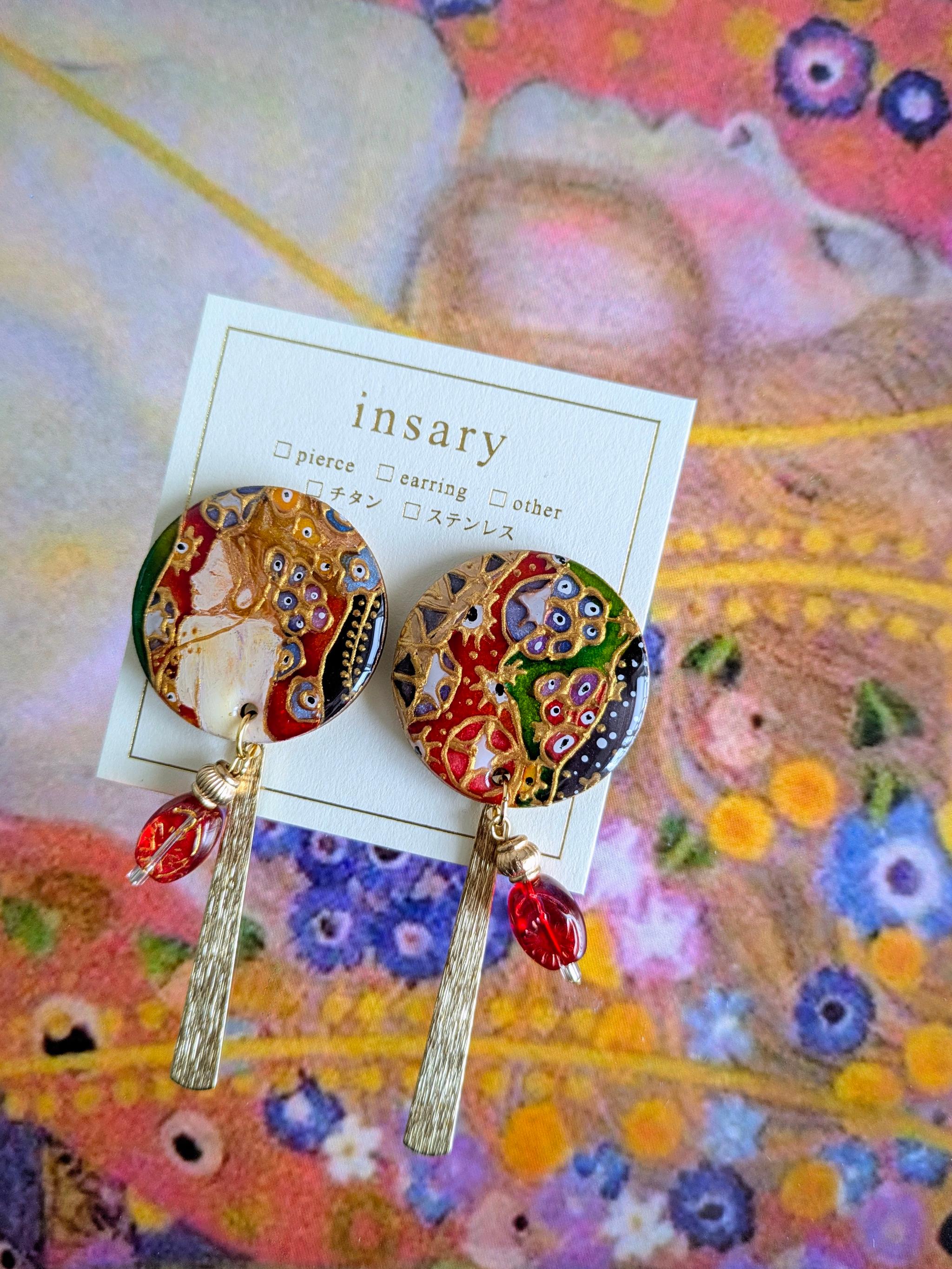 絵画の耳飾り　ピアス/イヤリング【クリムト】 | 2枚目
