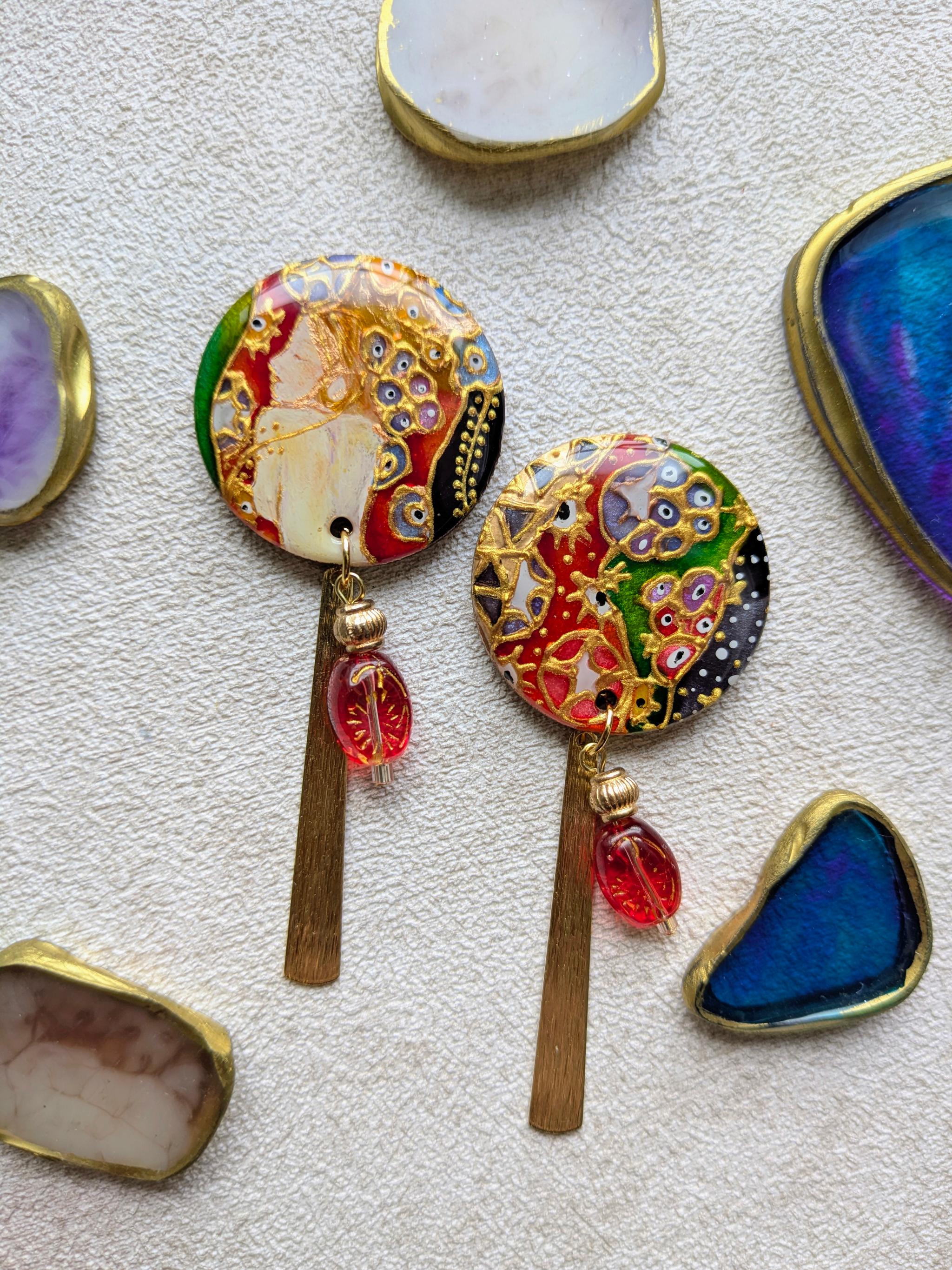 絵画の耳飾り　ピアス/イヤリング【クリムト】 | 3枚目