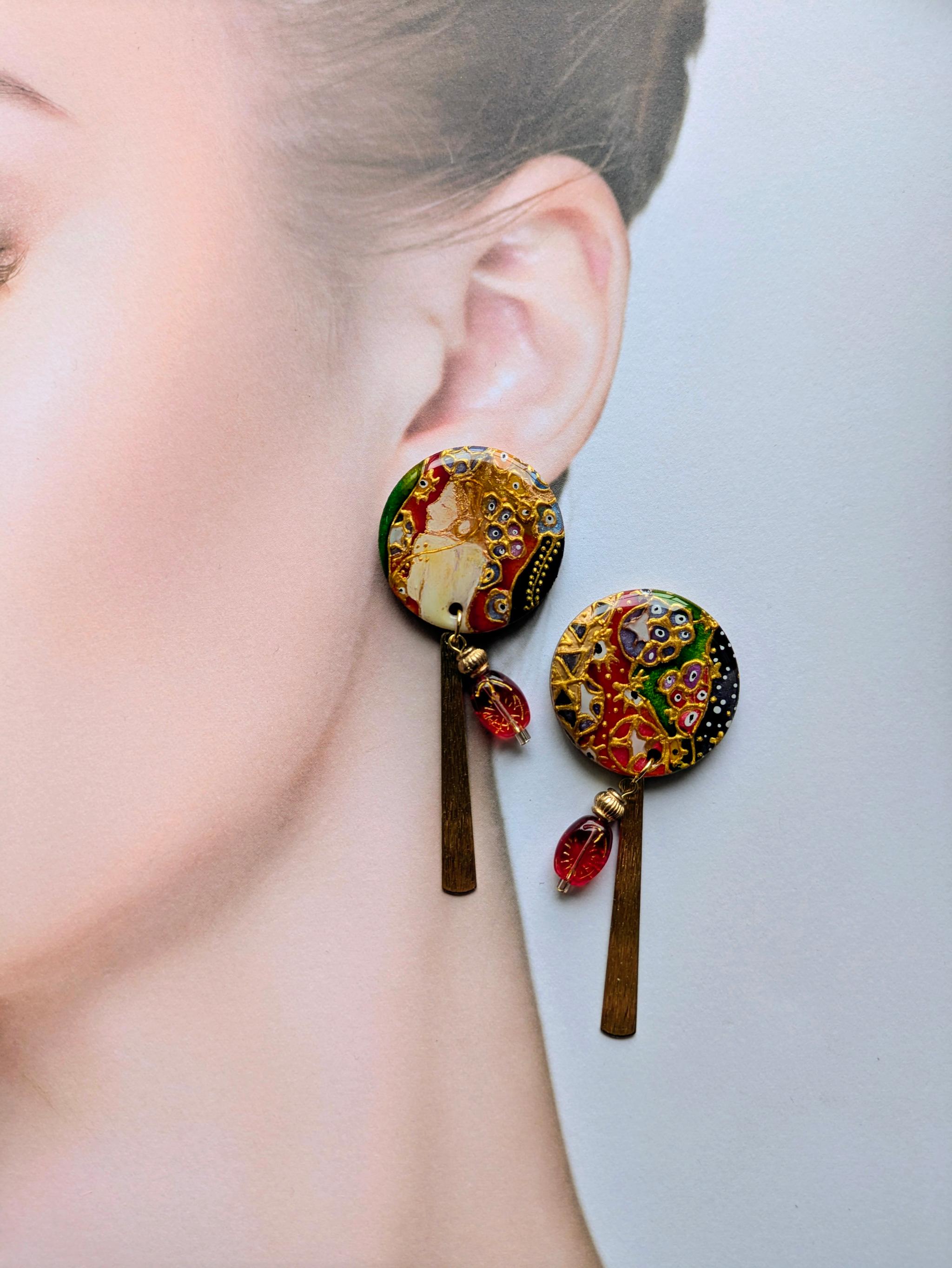 絵画の耳飾り　ピアス/イヤリング【クリムト】 | 4枚目