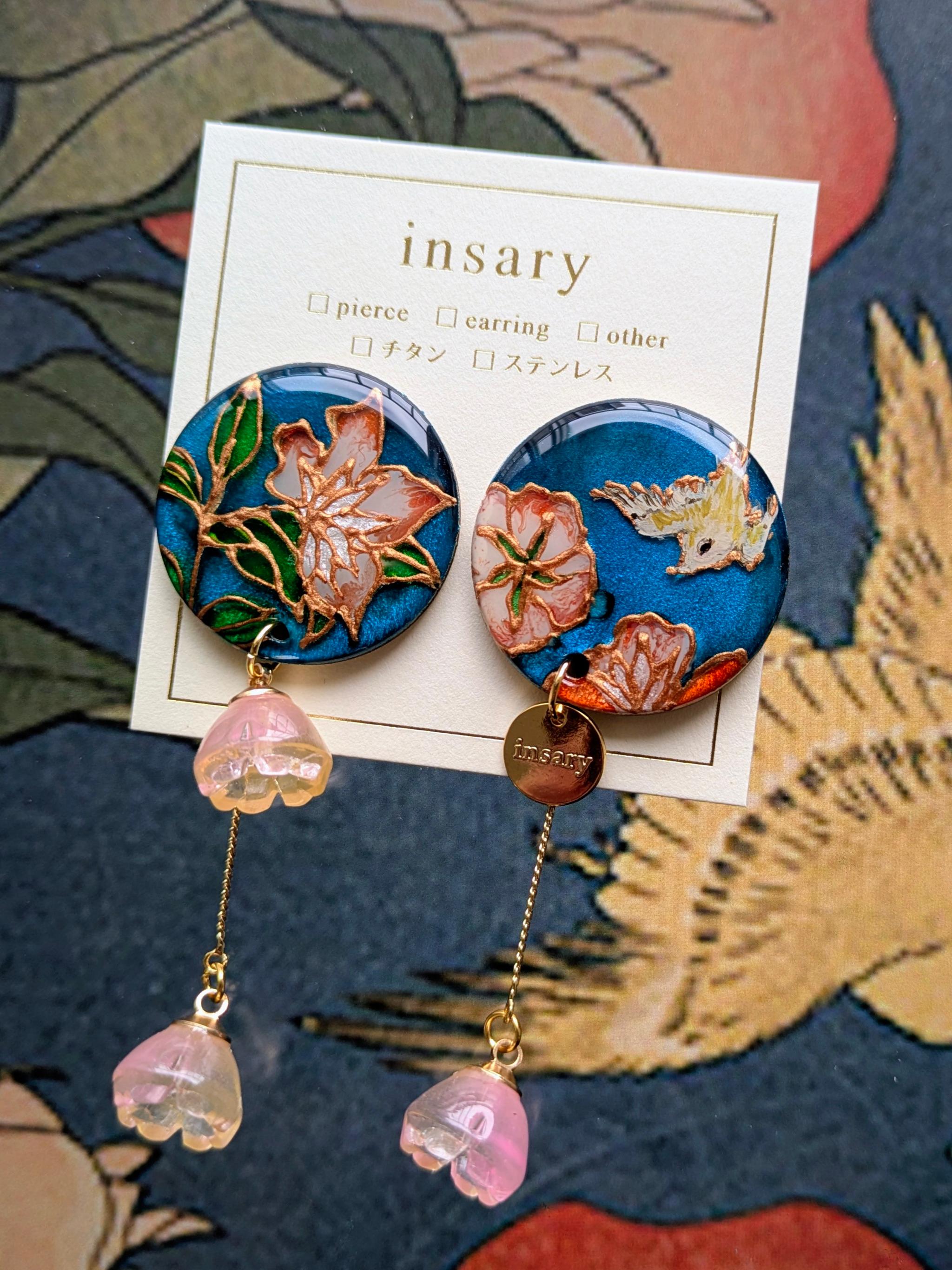 絵画の耳飾り　ピアス/イヤリング【葛飾北斎】