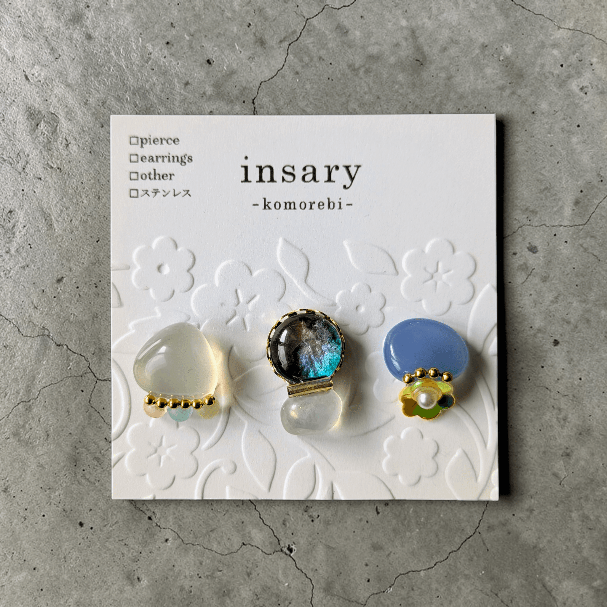 komorebi set　ネジ式イヤリング