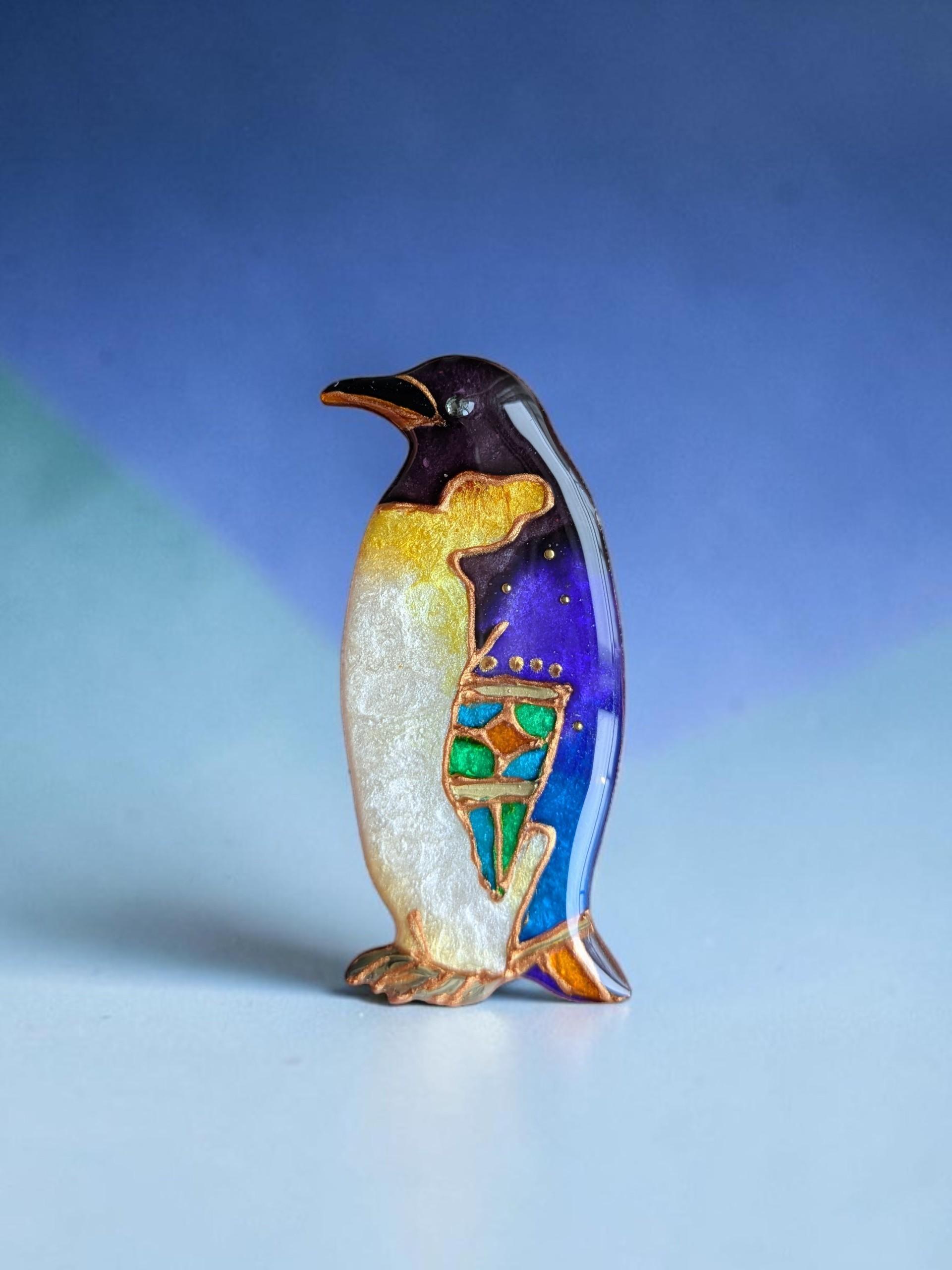ペンギンのブローチ